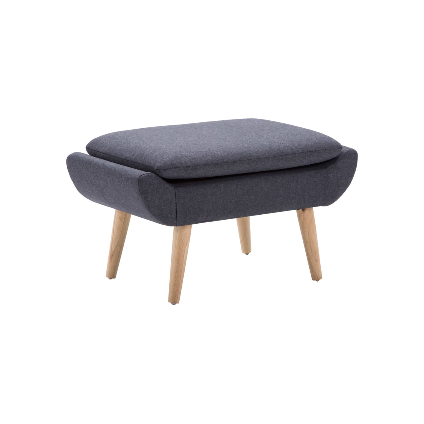Repose-pied Tapisserie en tissu 73 x 43 x 42 cm Gris foncé