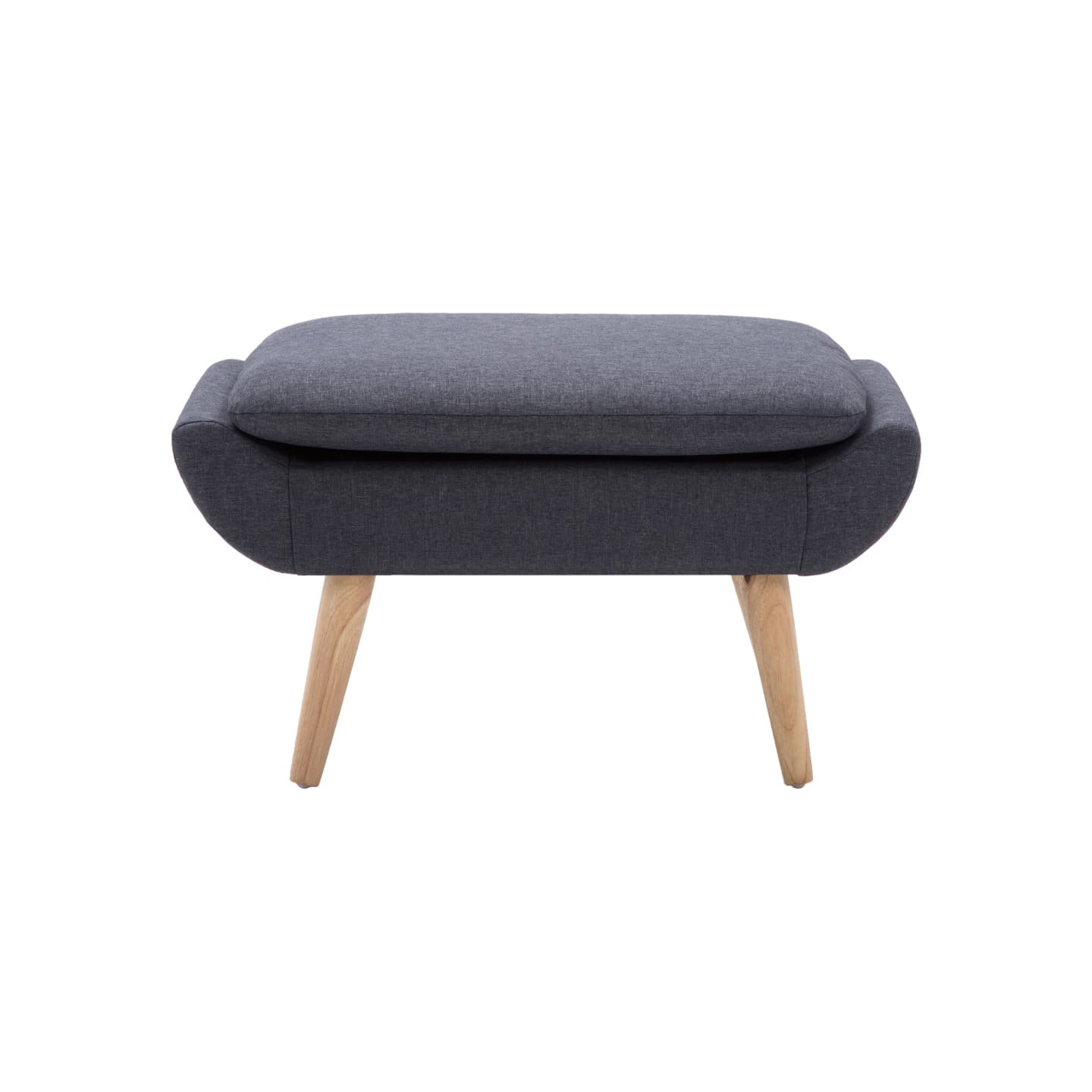Repose-pied Tapisserie en tissu 73 x 43 x 42 cm Gris foncé
