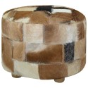 Pouf cuir de chèvre Rond 50 x 50 x 45 cm