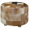 Pouf cuir de chèvre Rond 50 x 50 x 45 cm