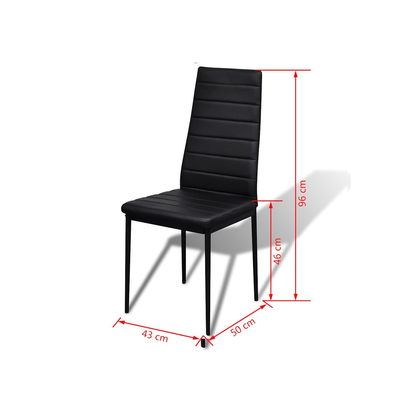 Ensemble de table pour salle à manger cinq pièces noir