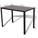 Ensemble de table pour salle à manger cinq pièces noir
