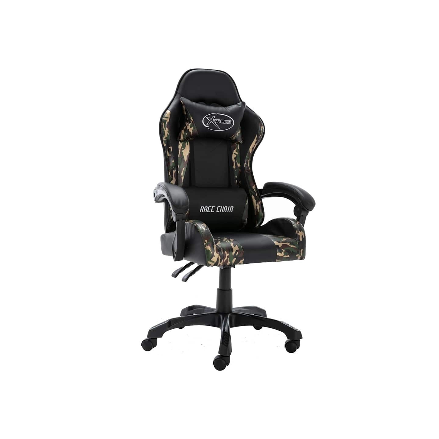 Fauteuil de jeux vidéo Noir et camouflage Similicuir