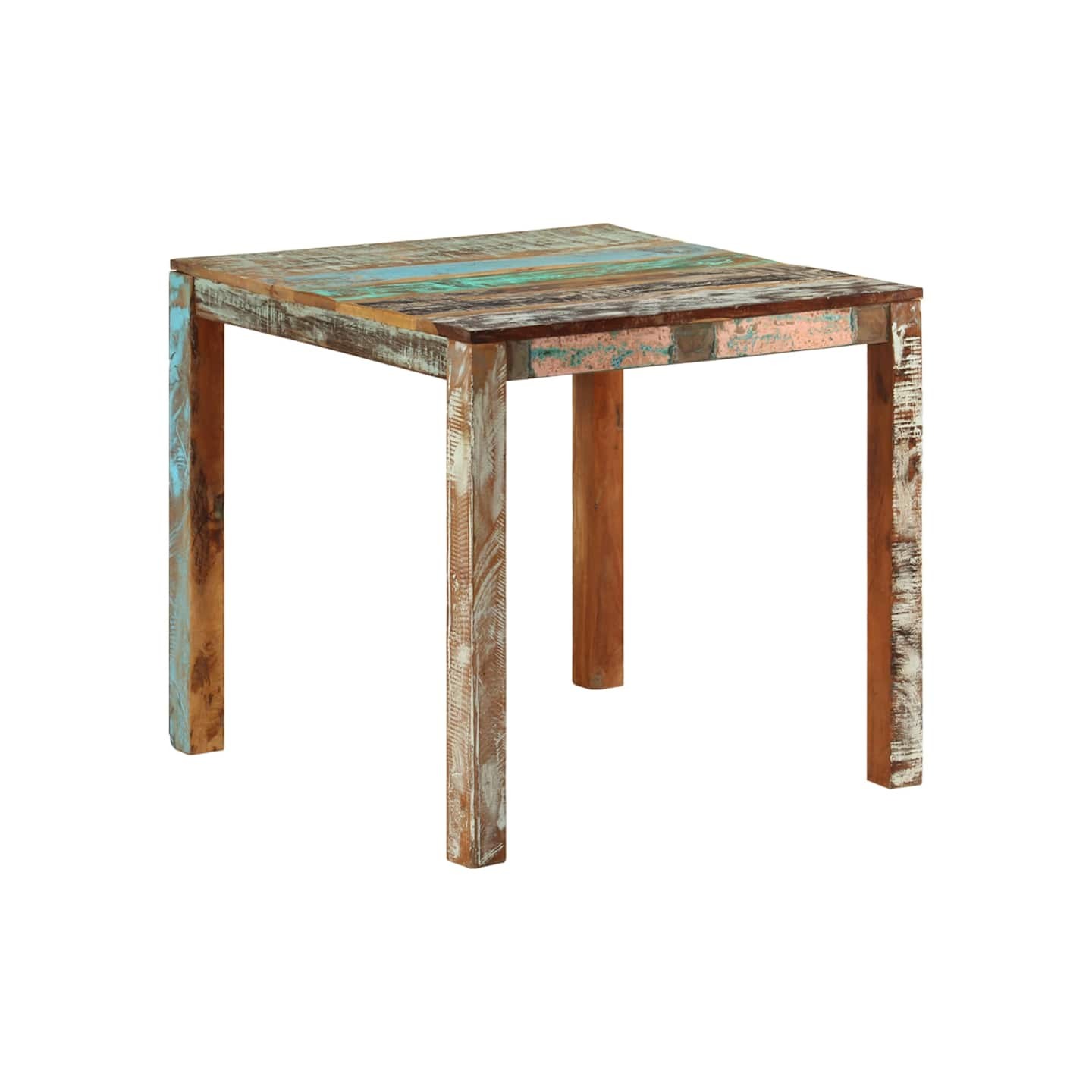 Table à manger 82x80x76 cm Bois de récupération massif