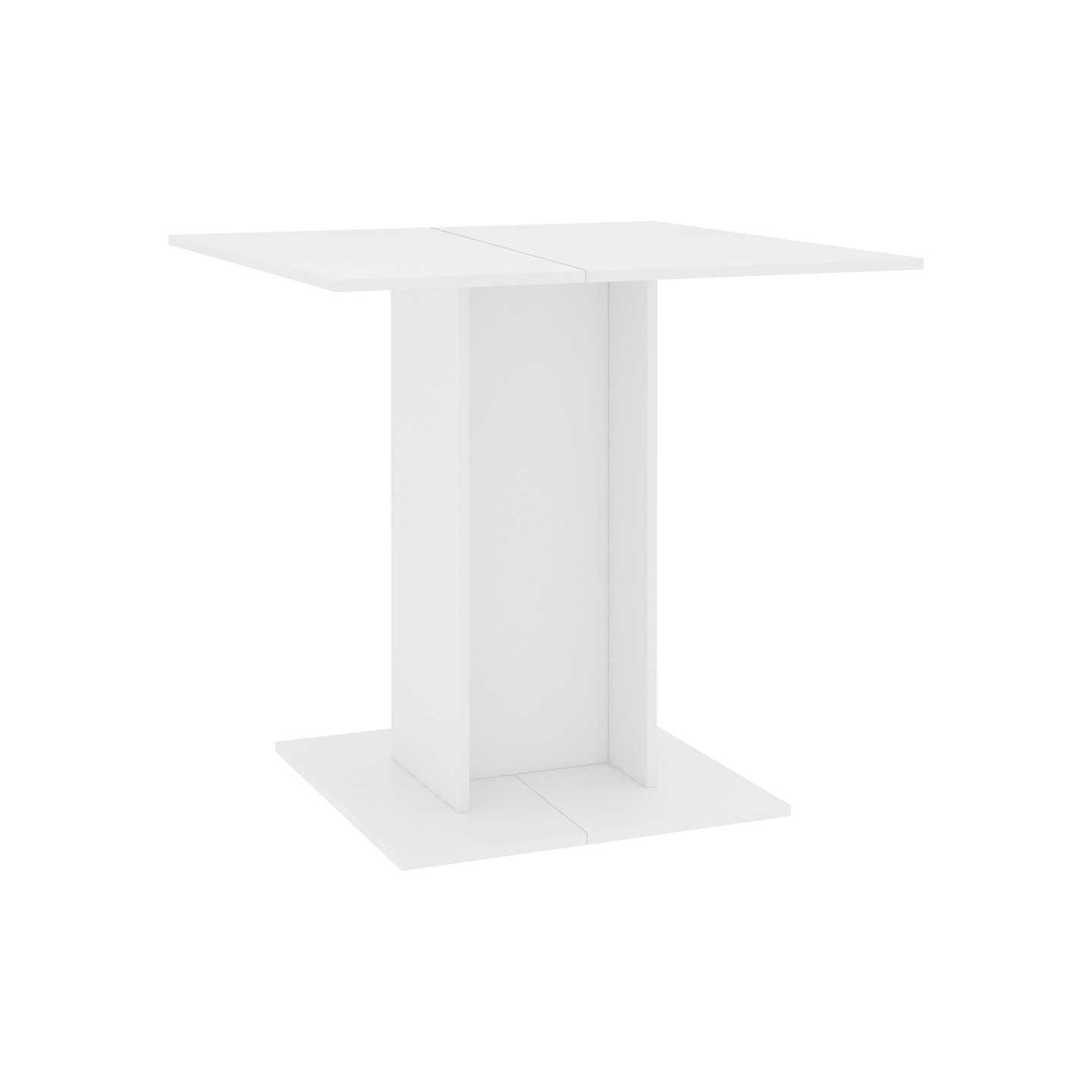 Table à manger Blanc 80x80x75 cm bois d'ingénierie