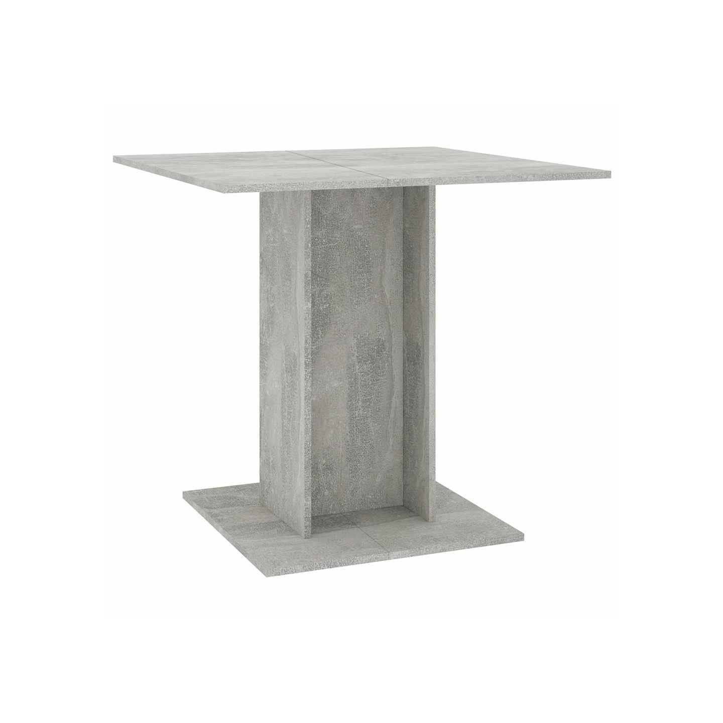 Table à manger Gris béton 80x80x75 cm bois d'ingénierie