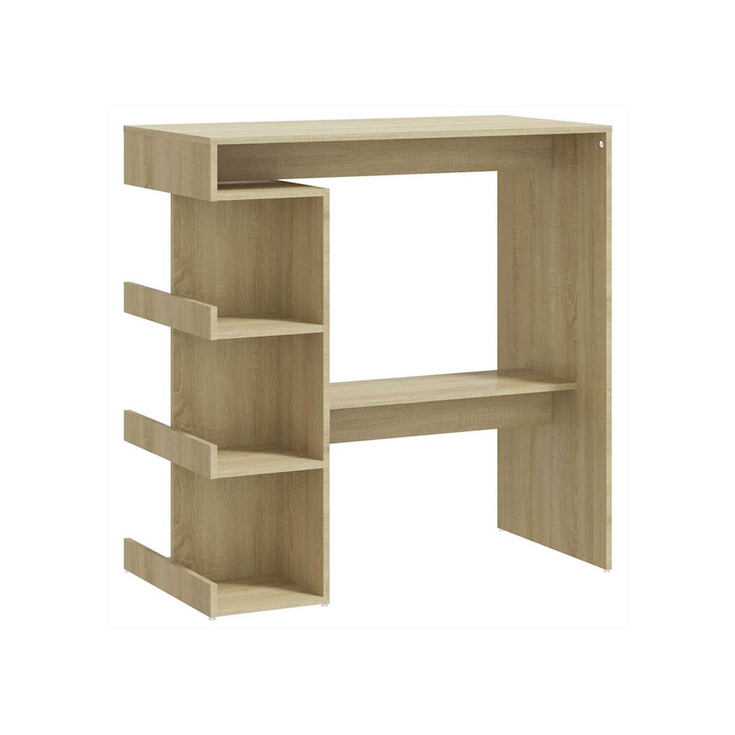 Table de bar étagère de rangement Chêne sonoma Bois ingénierie