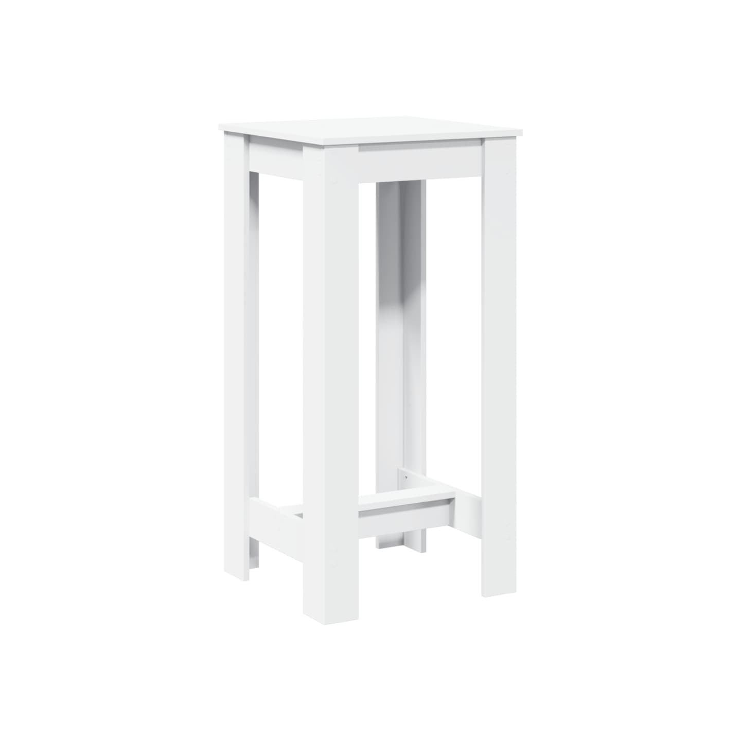 Table de bar blanc 51x50x103,5 cm bois d'ingénierie