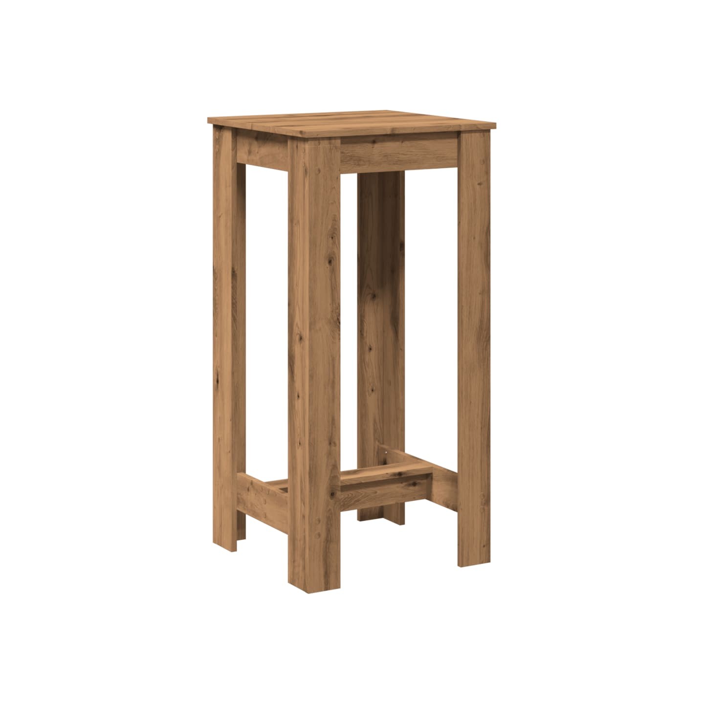 Table de bar chêne artisanal 51x50x103,5 cm bois d'ingénierie