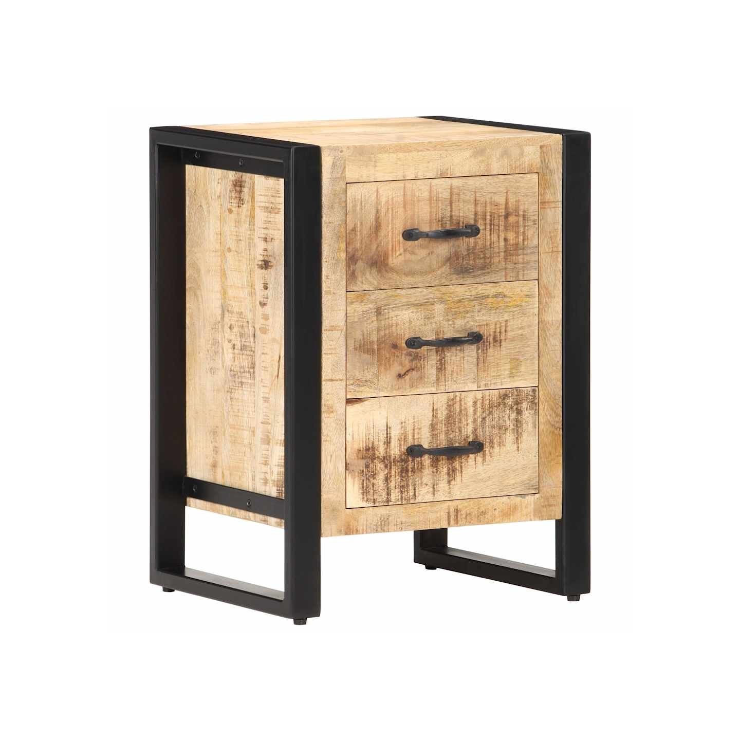Table de chevet 40x35x55 cm Bois de manguier solide
