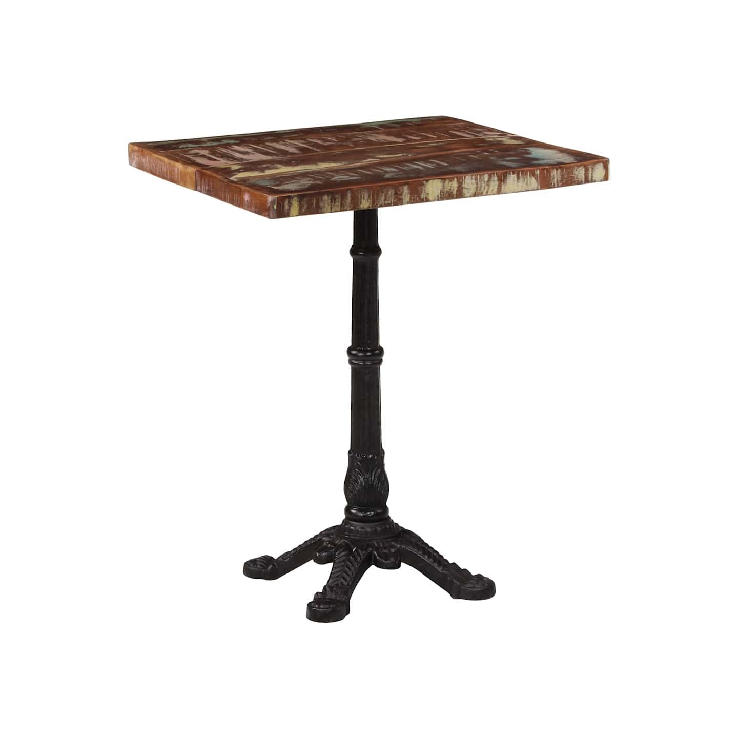 Table de bistro 60x60x76 cm Bois massif de récupération