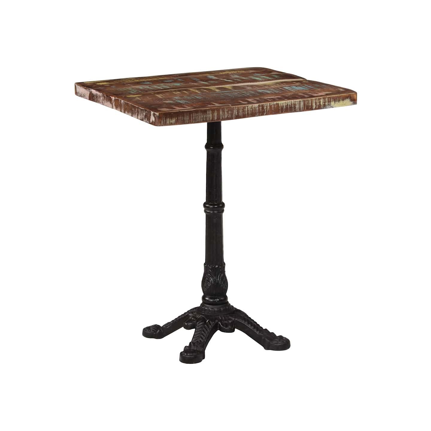 Table de bistro 60x60x76 cm Bois massif de récupération
