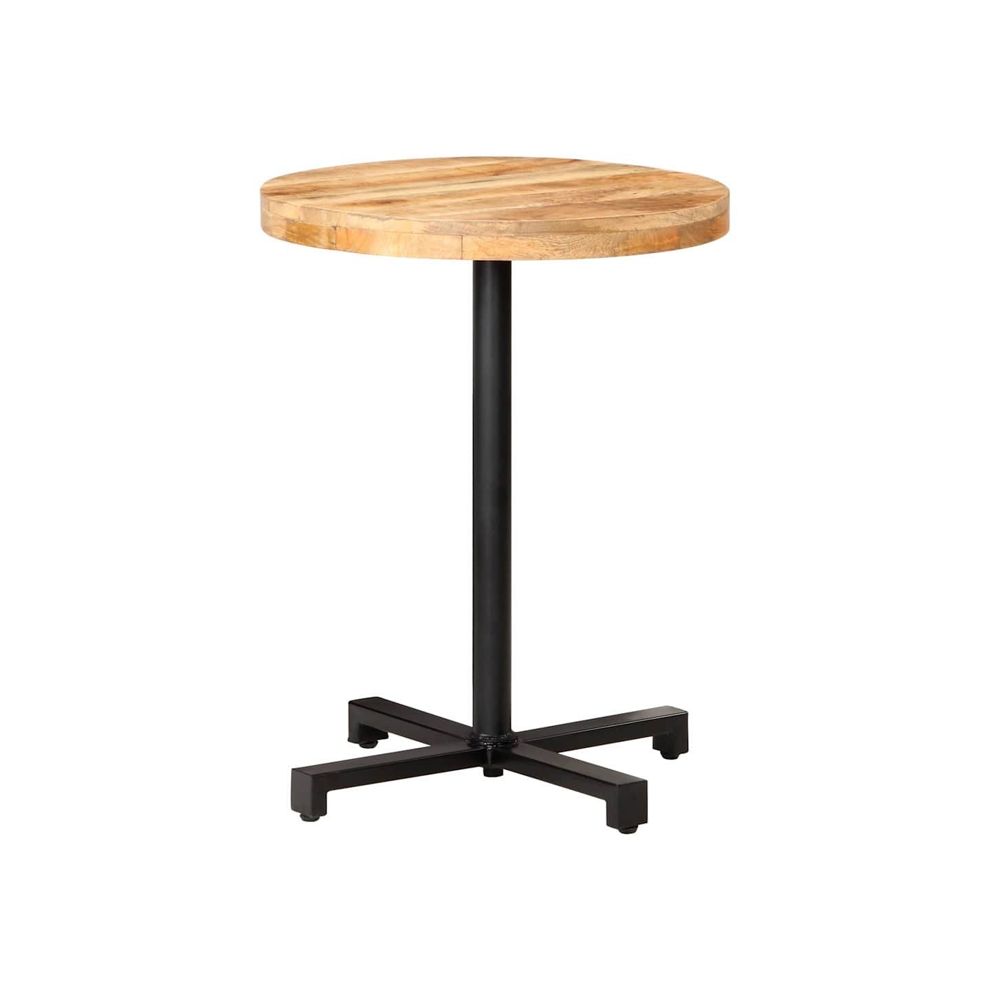 Table de bistro Ronde Ø60x75 cm Bois de manguier brut