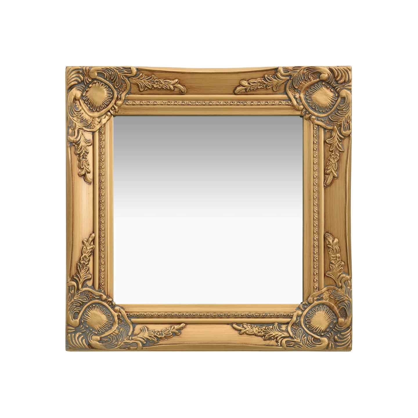 Miroir mural style baroque 40x40 cm Doré
