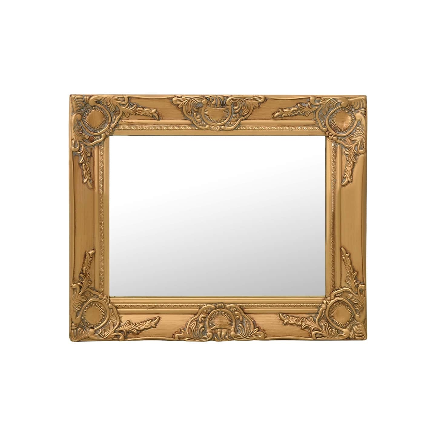 Miroir mural style baroque 50x40 cm Doré