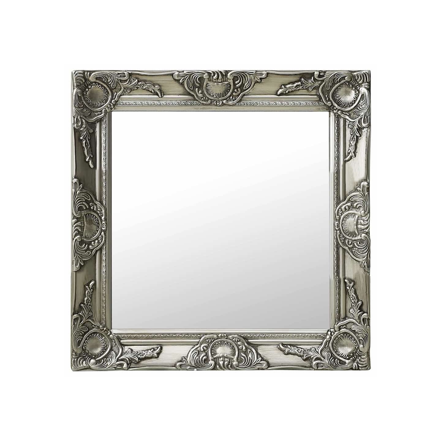 Miroir mural style baroque 50x50 cm Argenté