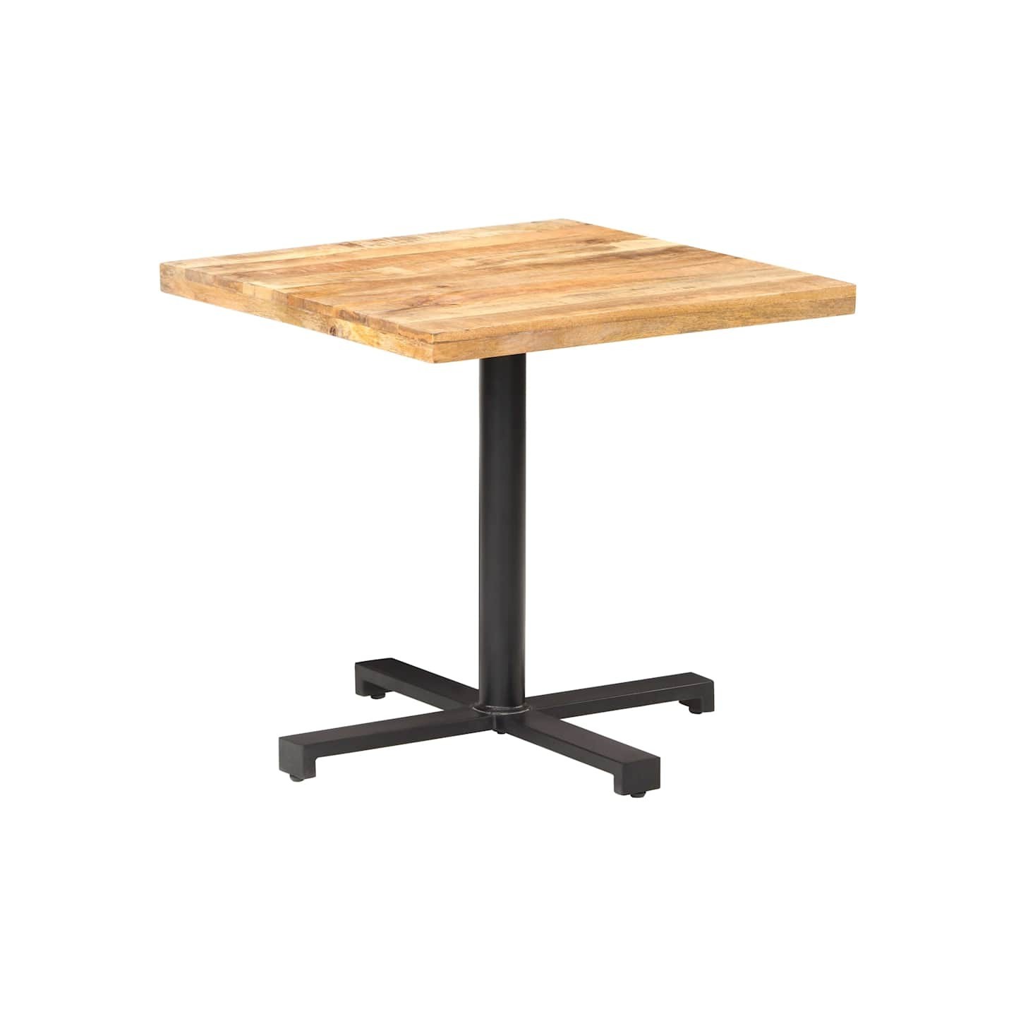Table de bistro Carrée 80x80x75 cm Bois de manguier brut