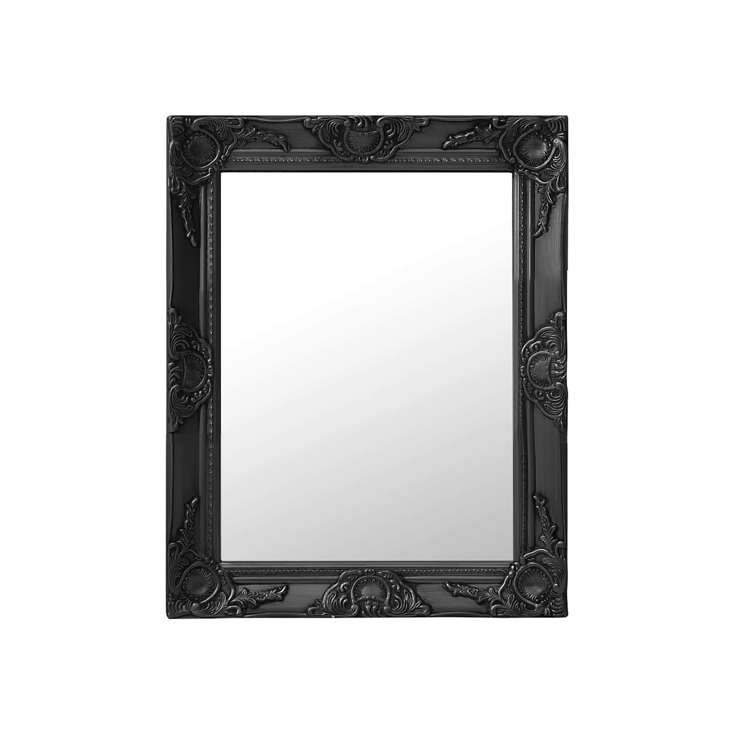 Miroir mural style baroque 50x60 cm noir