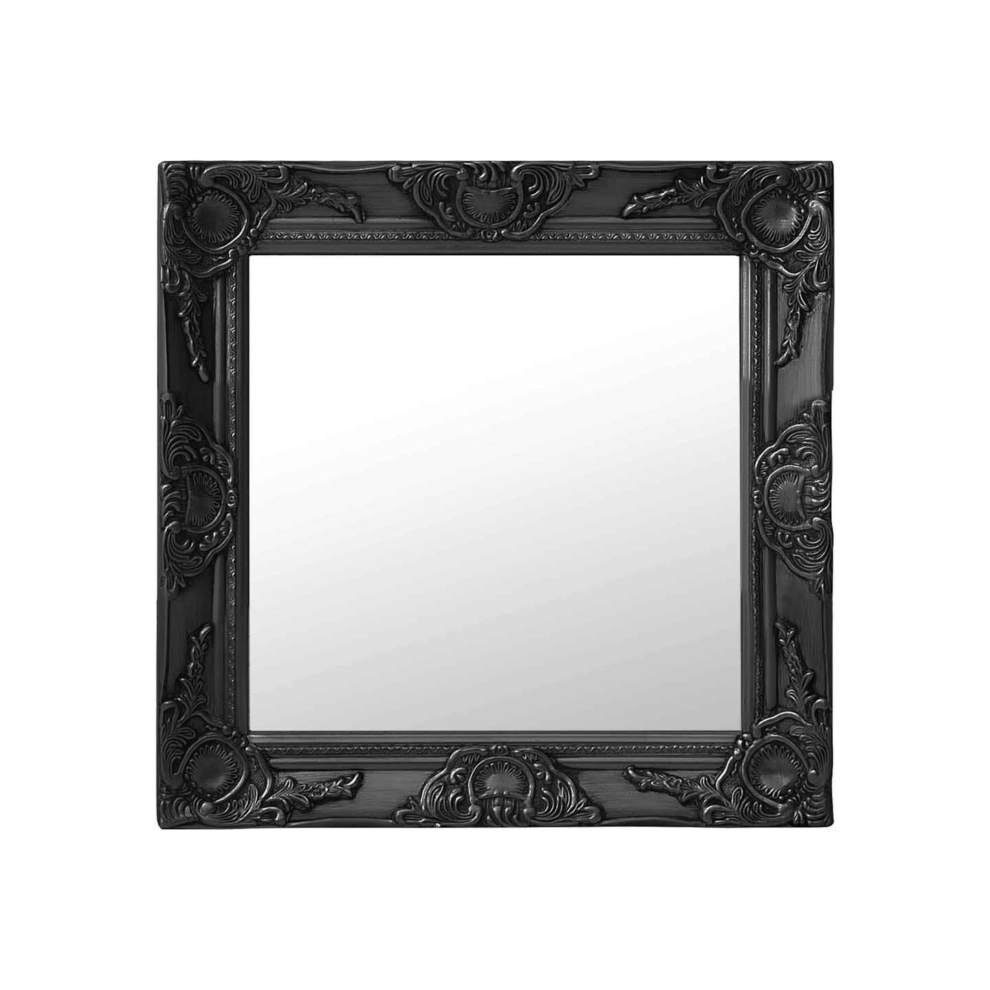 Miroir mural style baroque 50x50 cm noir