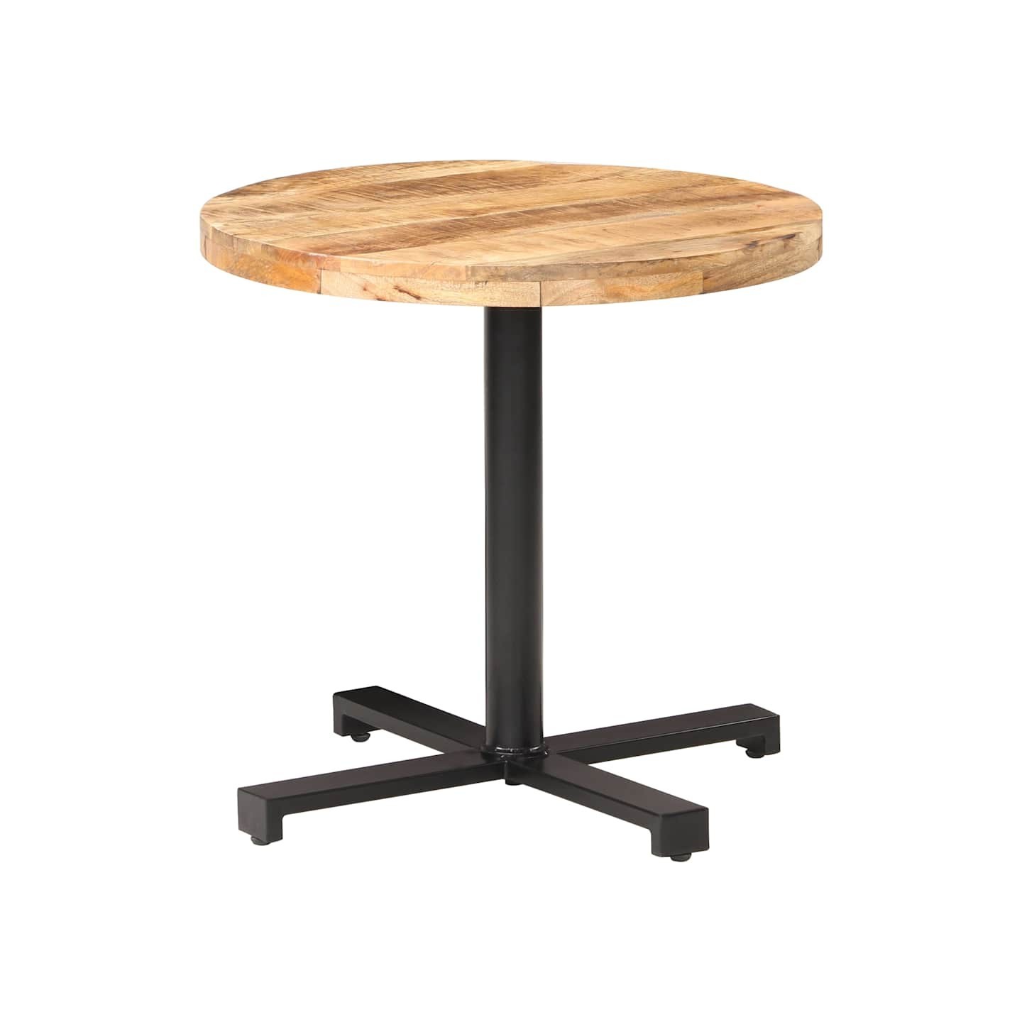 Table de bistro Ronde Ø80x75 cm Bois de manguier brut