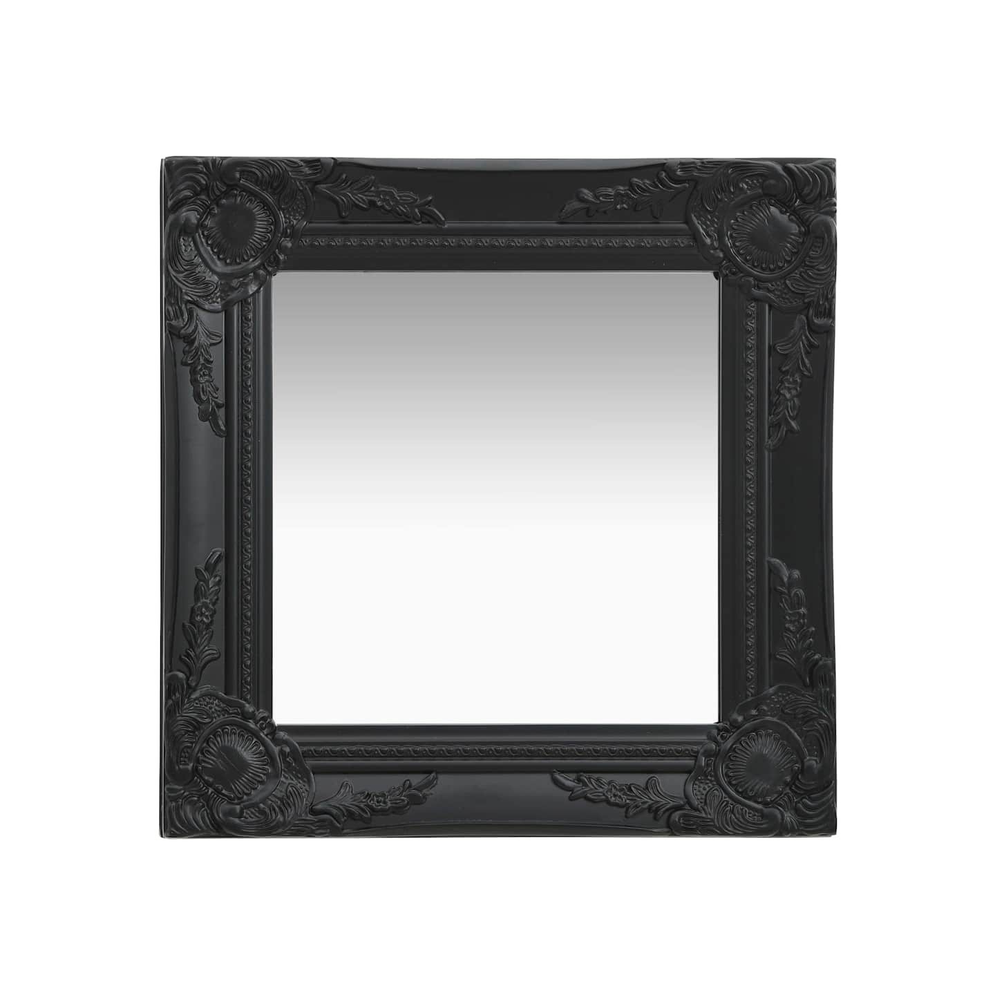 Miroir mural style baroque 40x40 cm noir