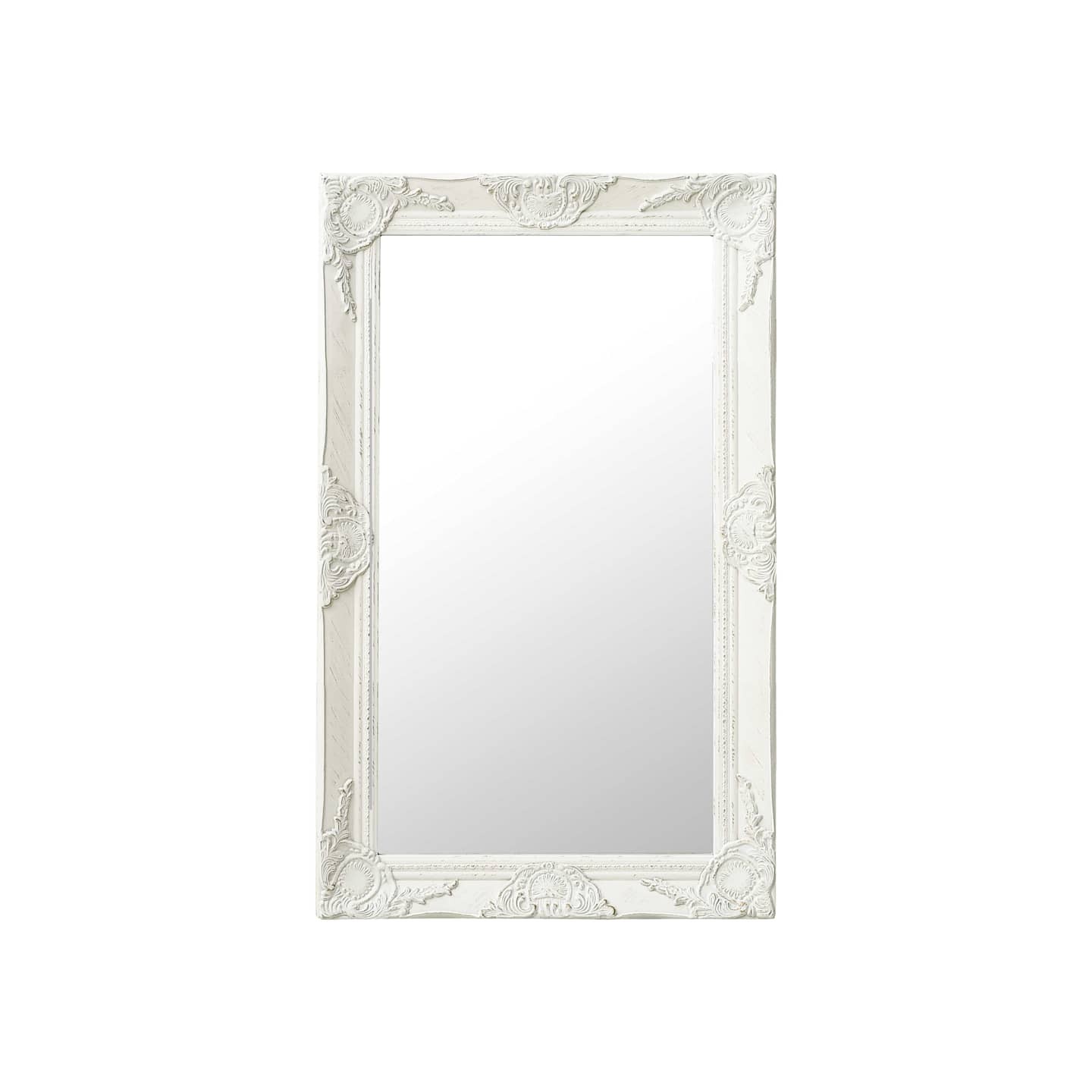 Miroir mural style baroque 50x80 cm Blanc