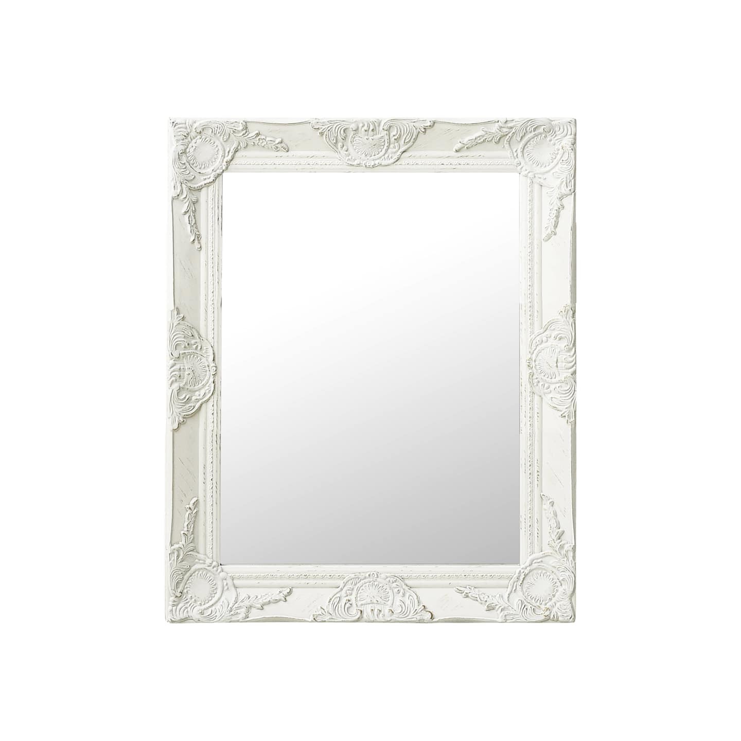 Miroir mural style baroque 50x60 cm Blanc