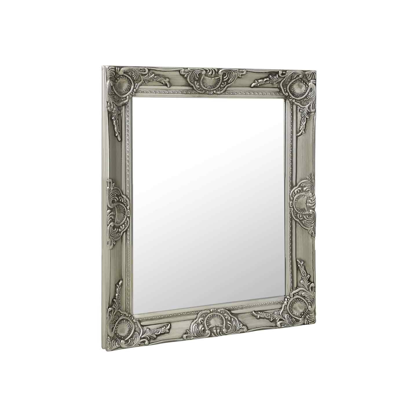 Miroir mural style baroque 50x60 cm Argenté