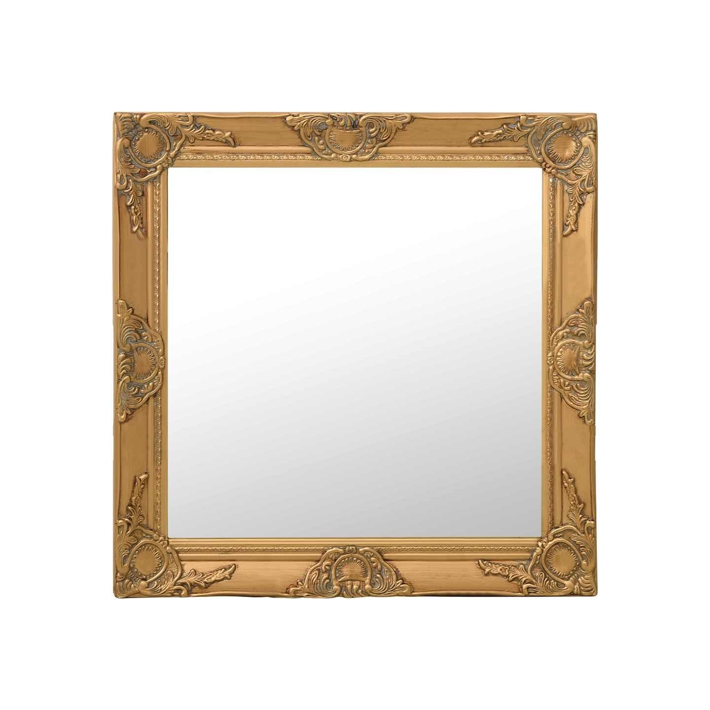 Miroir mural style baroque 60x60 cm Doré