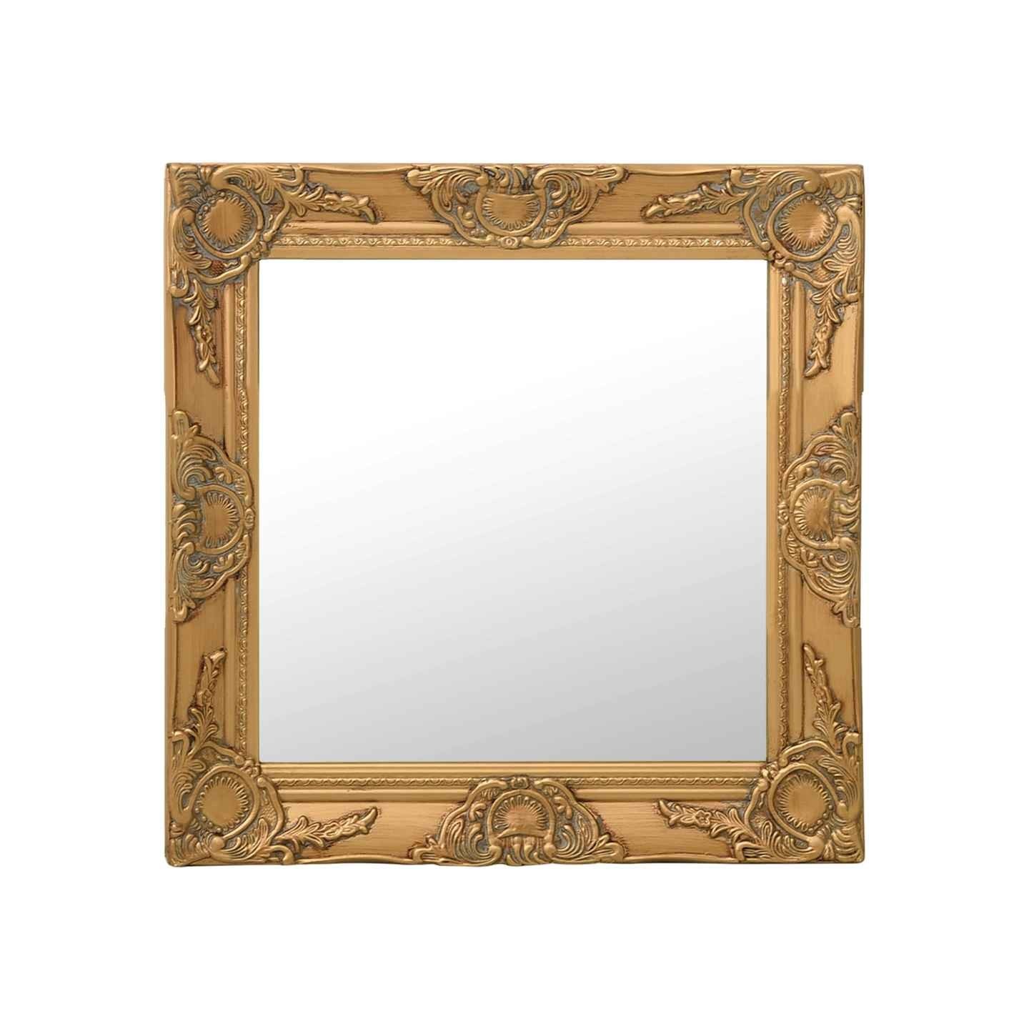 Miroir mural style baroque 50x50 cm Doré