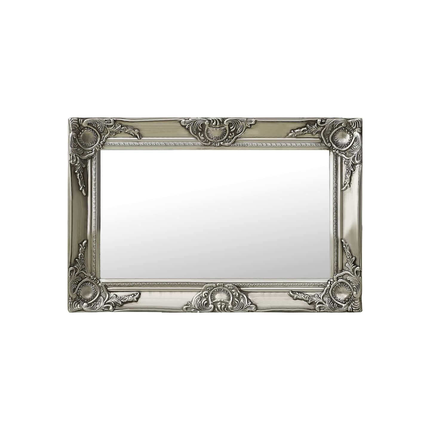 Miroir mural style baroque 60x40 cm Argenté