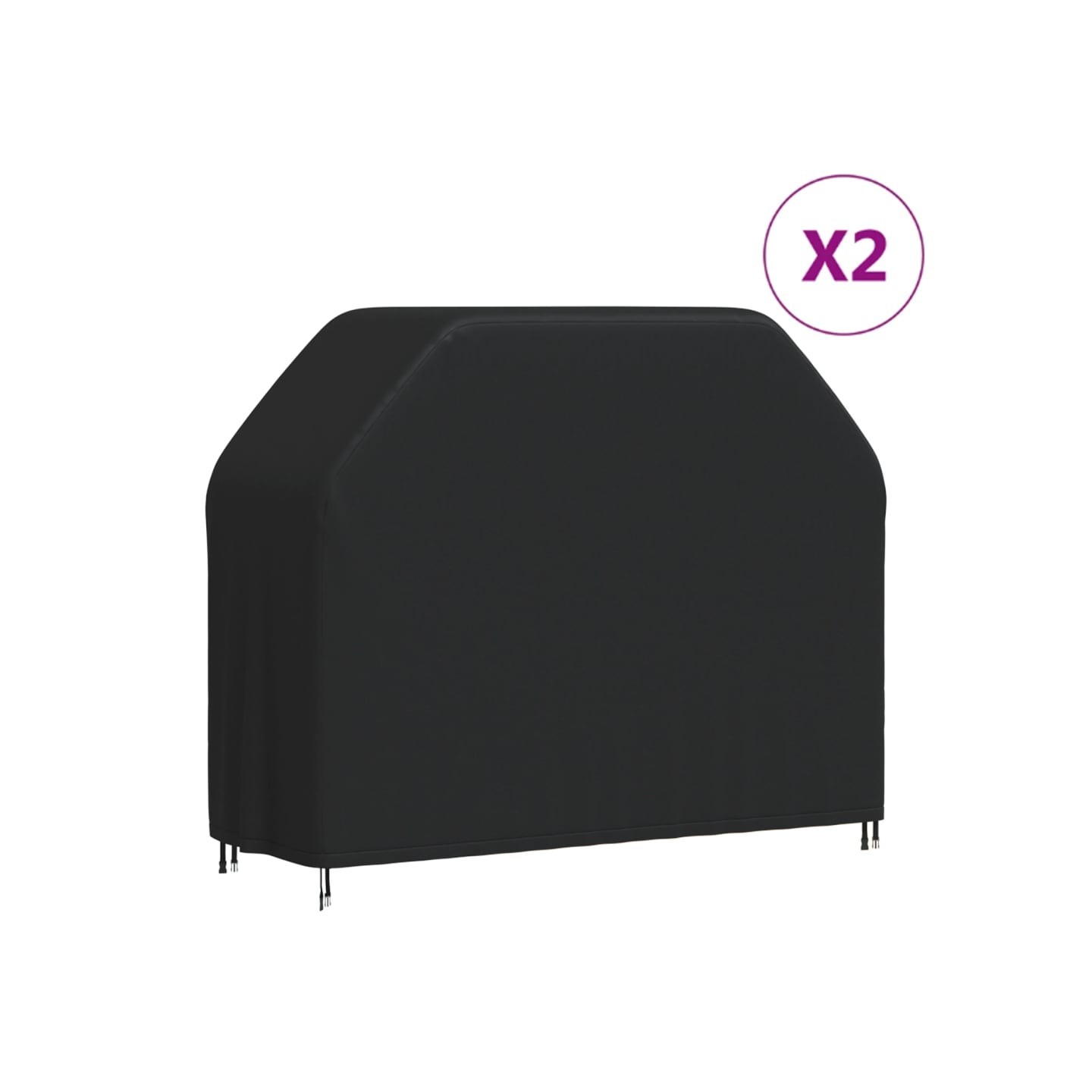 Housses de barbecue 2 pcs 147x61x112 cm tissu oxford 420D