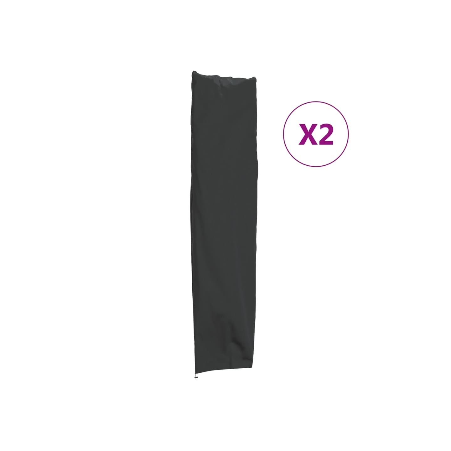 Housses de parapluie de jardin 2 pcs 240x57/57 cm 420D
