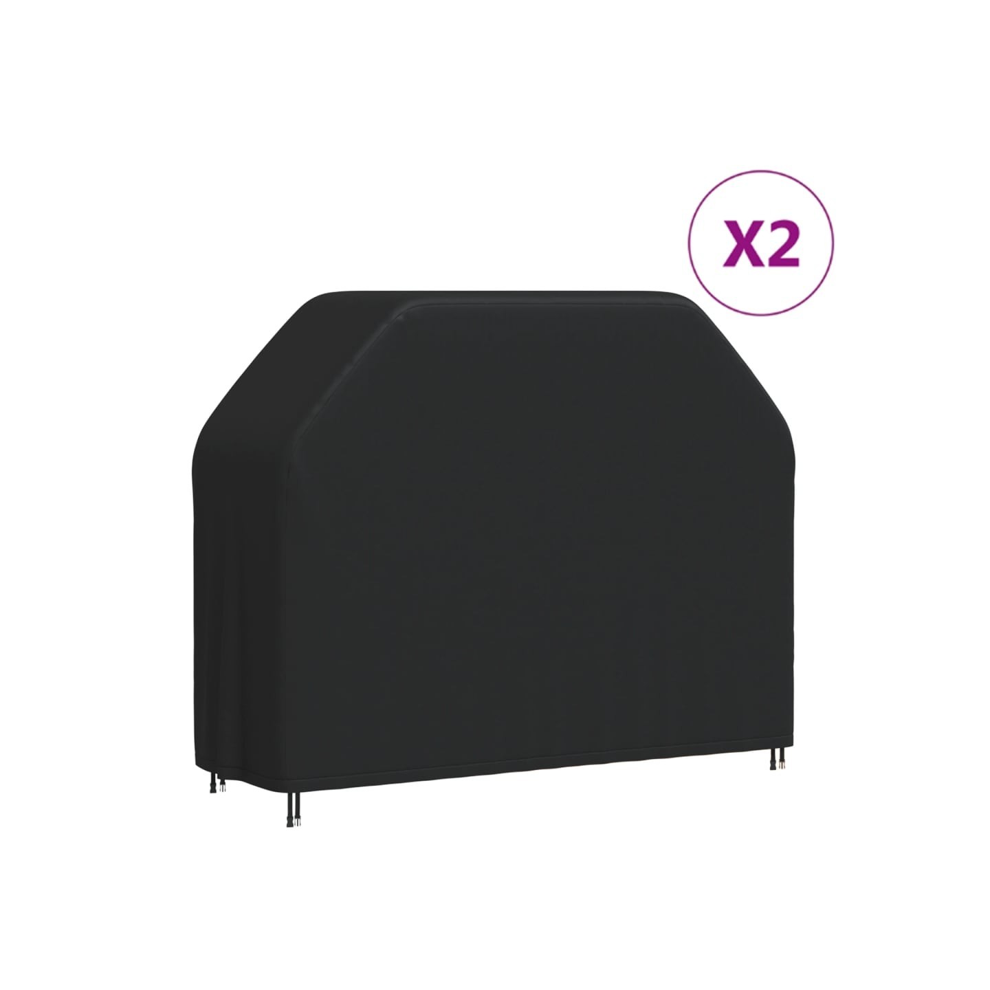 Housses de barbecue 2 pcs 162x61x122 cm tissu oxford 420D