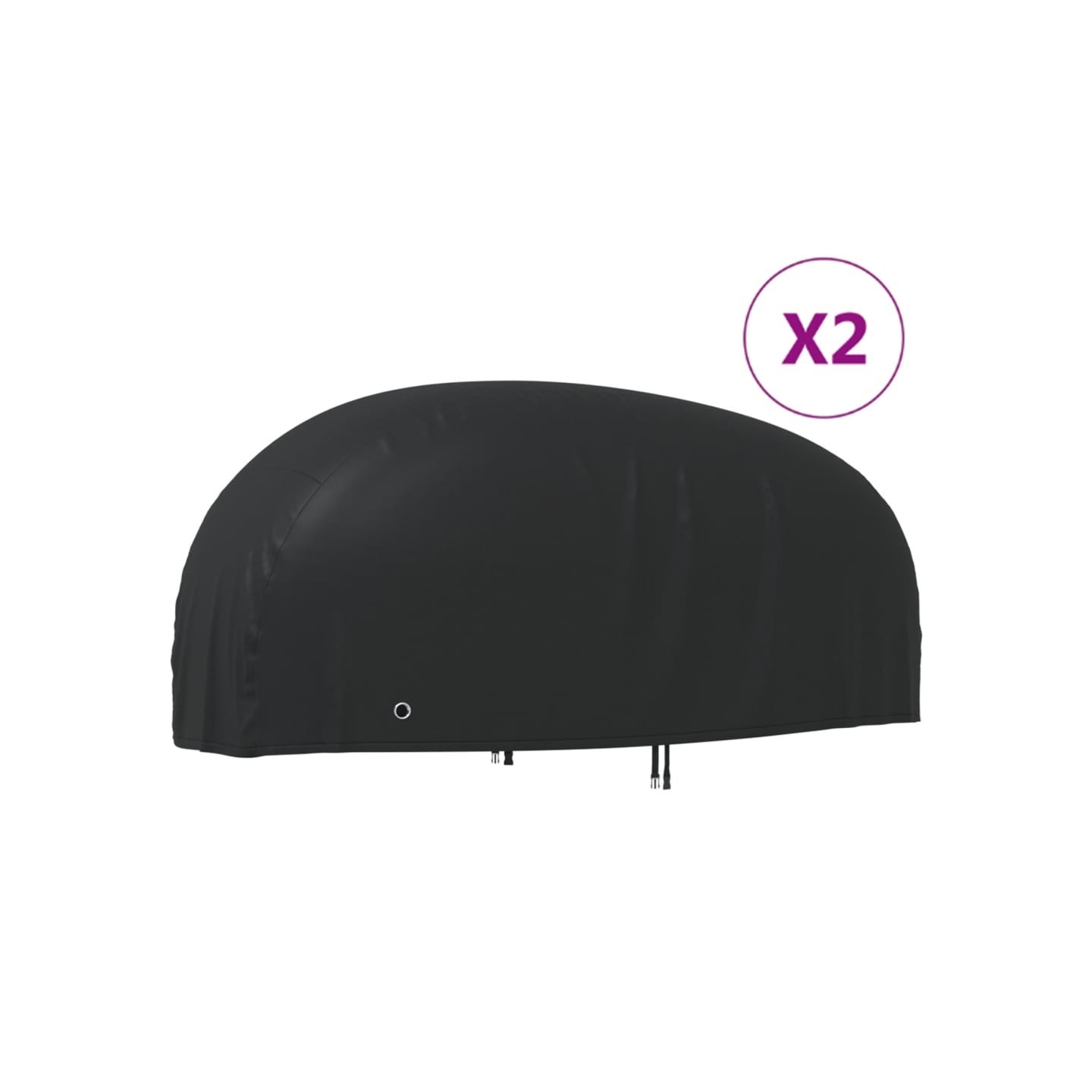 Housses de motocyclette 2 pcs 245x105x125 cm tissu oxford 210D