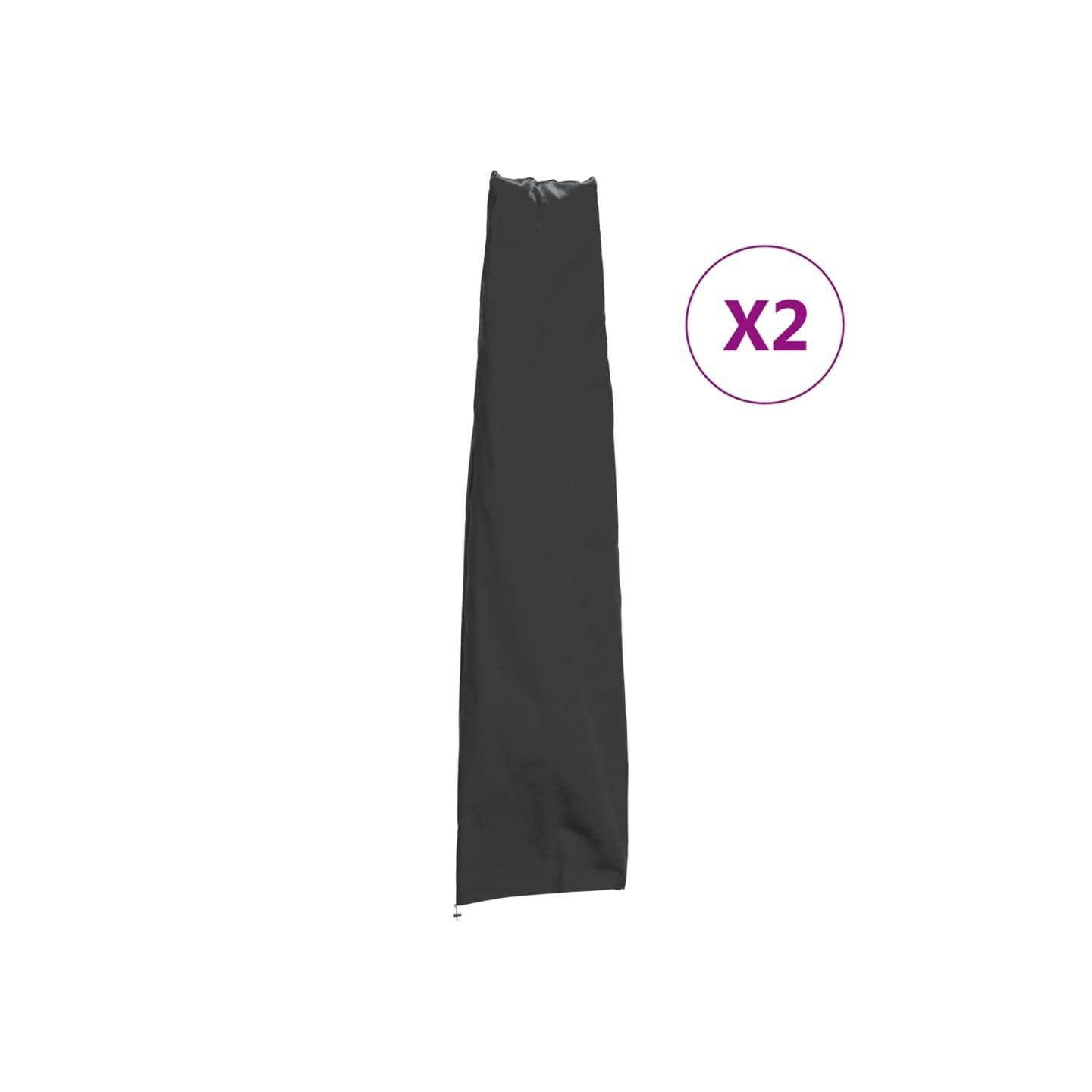 Housses de parapluie de jardin 2 pcs 190x50/30 cm 420D