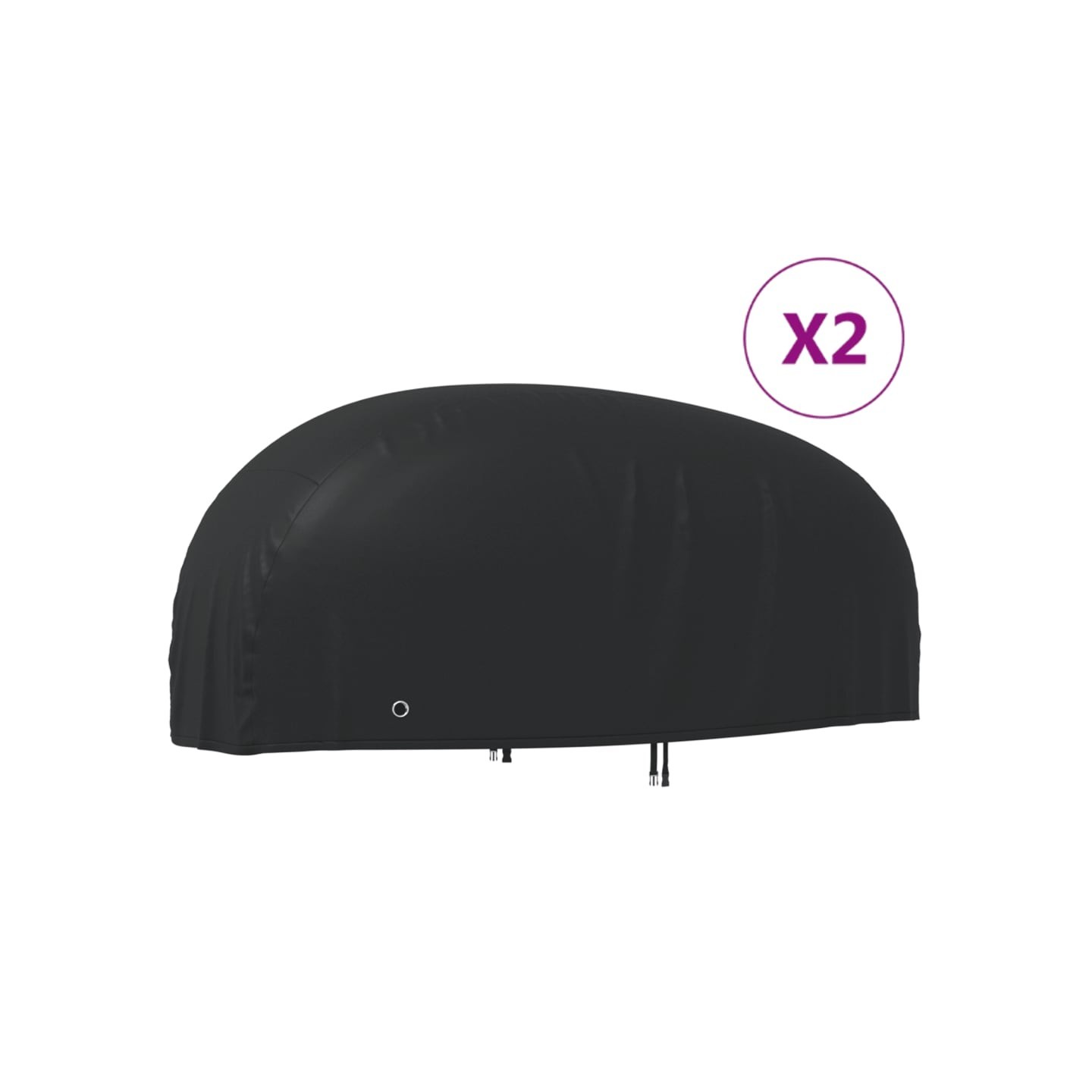 Housses de motocyclette 2 pcs 265x105x125 cm tissu oxford 210D
