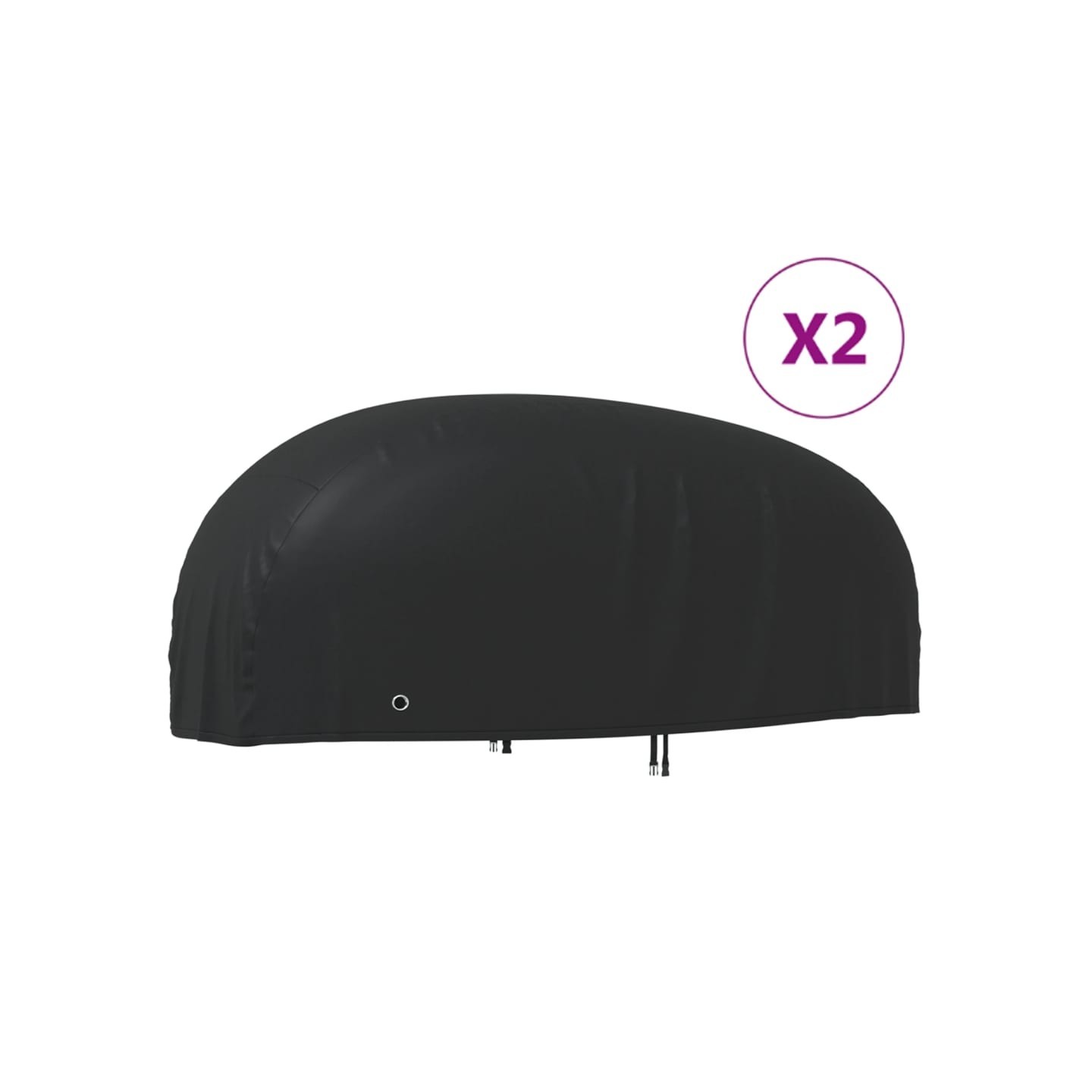 Housses de motocyclette 2 pcs 295x110x140 cm tissu oxford 210D