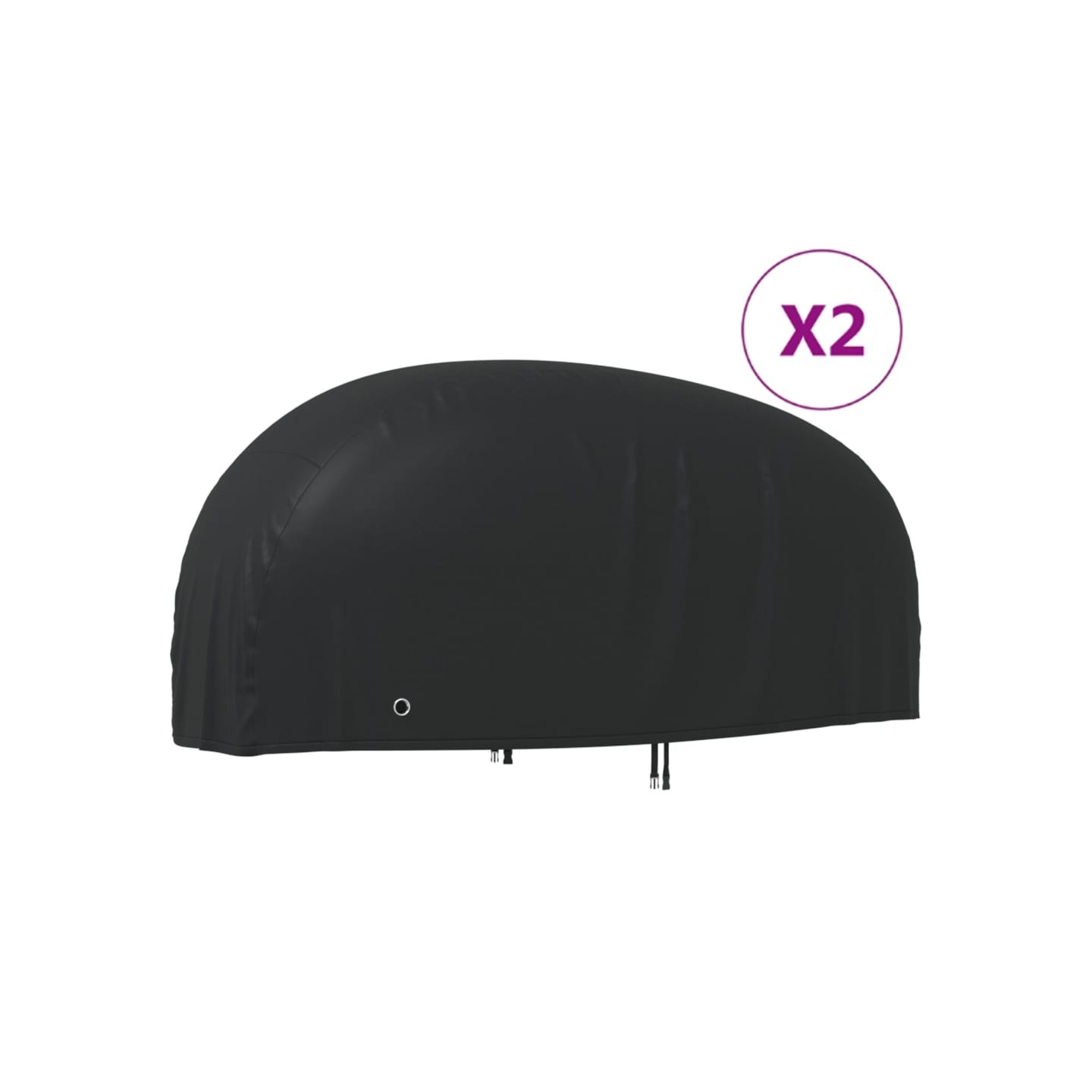 Housses de motocyclette 2 pcs 220x95x110 cm tissu oxford 210D