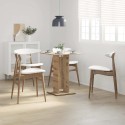 Table de bistro chêne artisanal 60x60x75 cm bois d'ingénierie