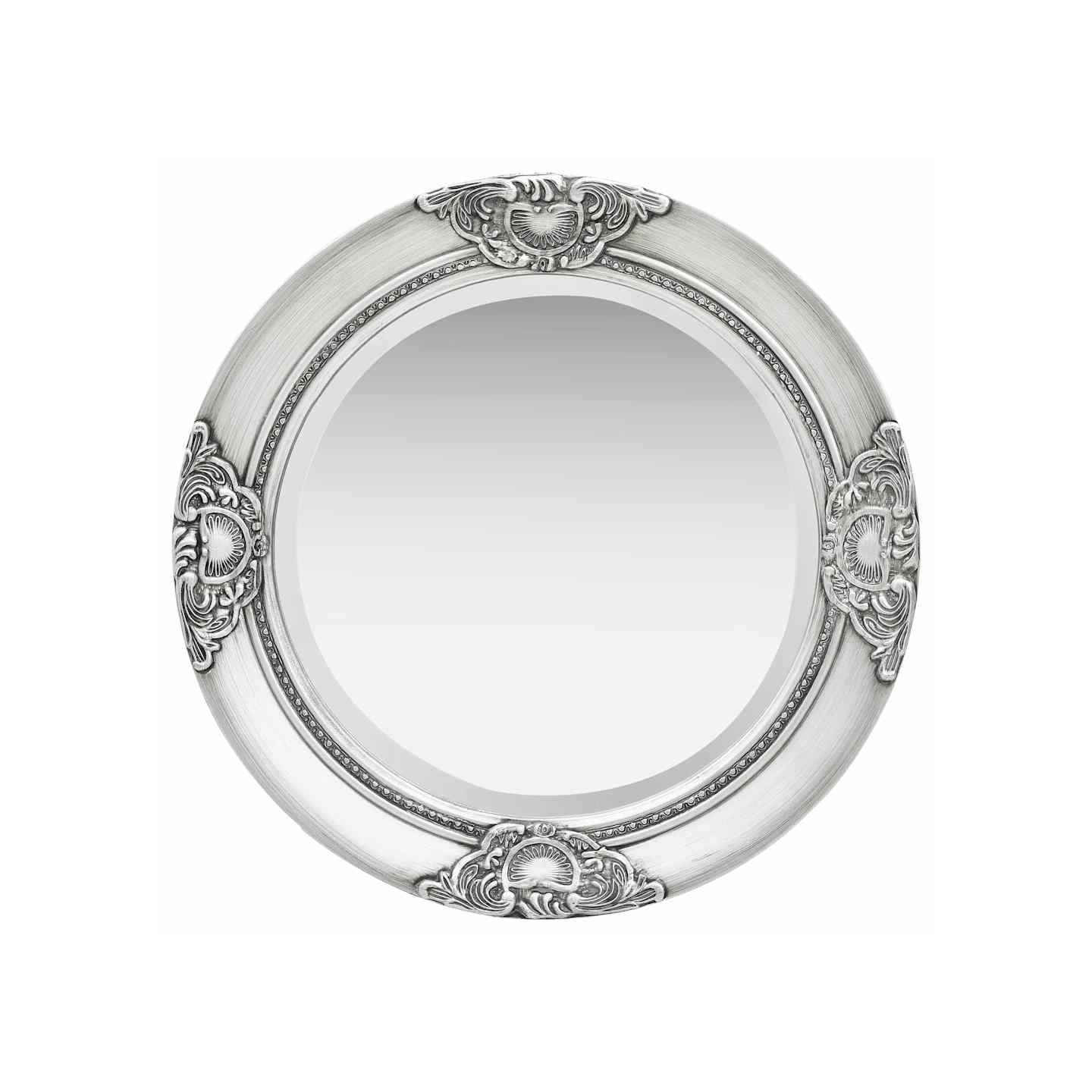Miroir mural style baroque 50 cm Argenté