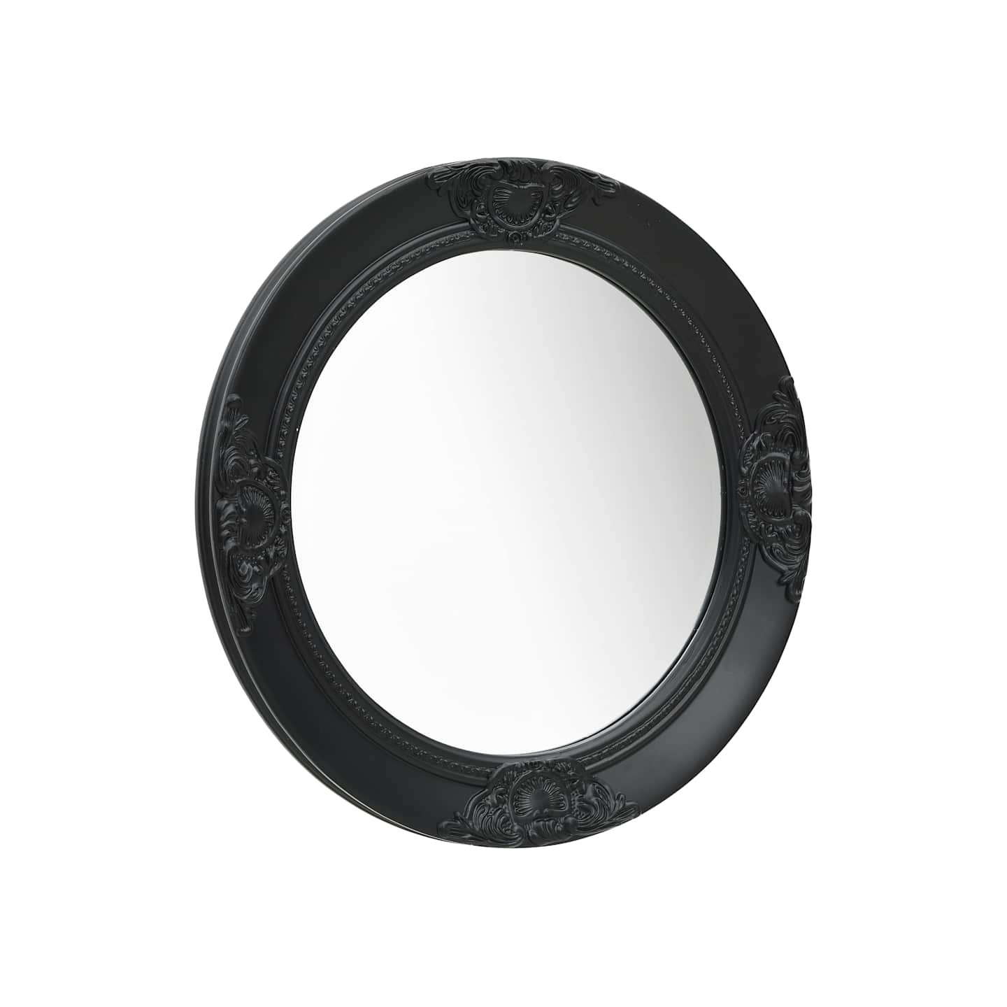 Miroir mural style baroque 50 cm noir