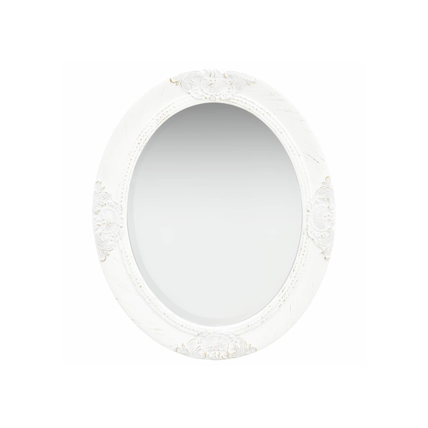 Miroir mural style baroque 50x60 cm Blanc