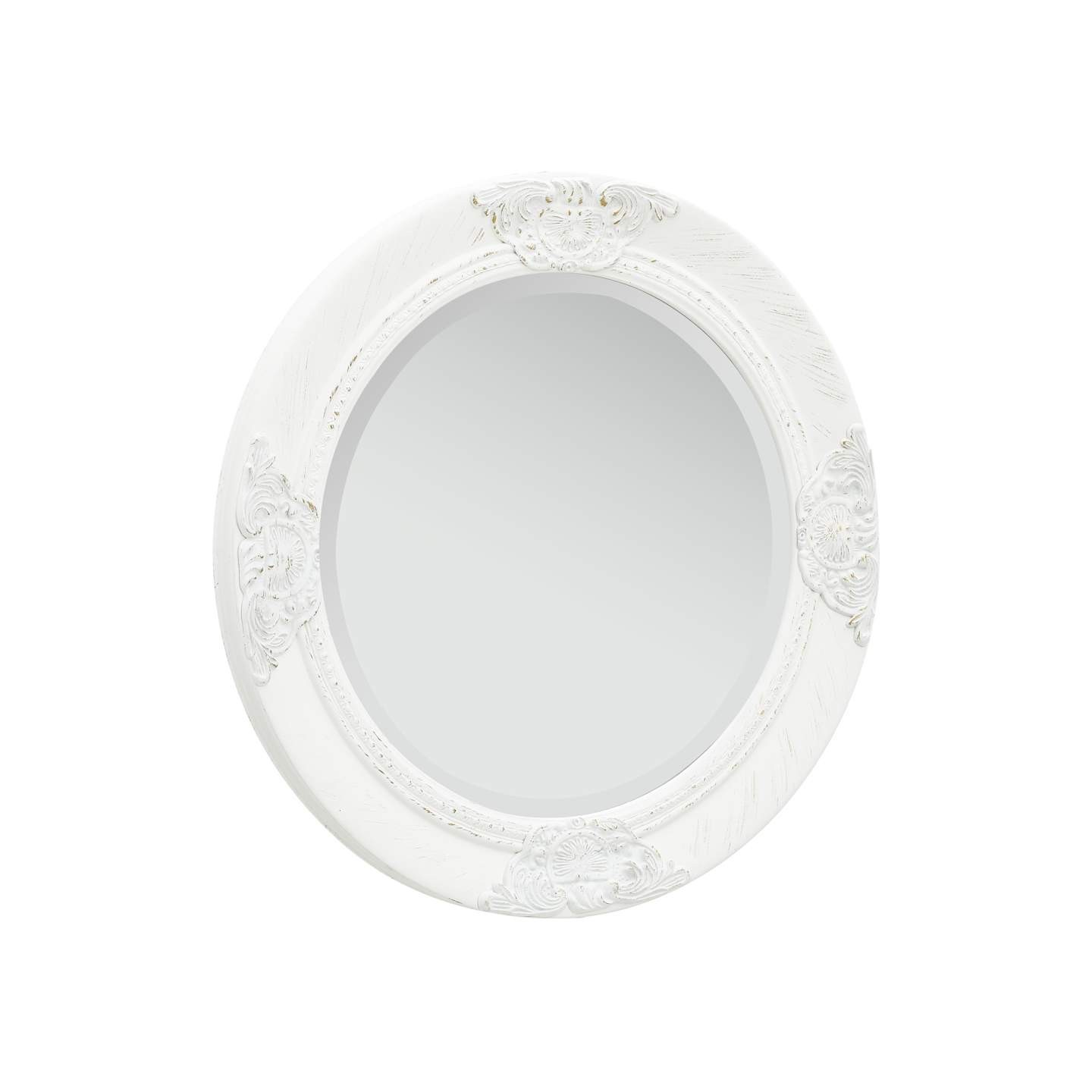 Miroir mural style baroque 50 cm Blanc