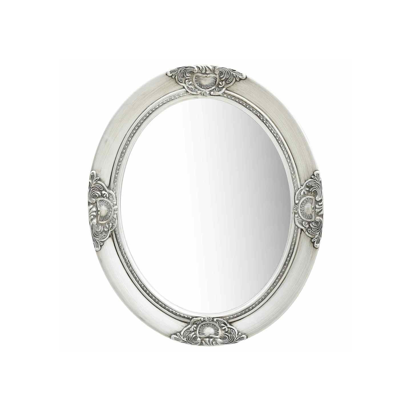 Miroir mural style baroque 50x60 cm Argenté