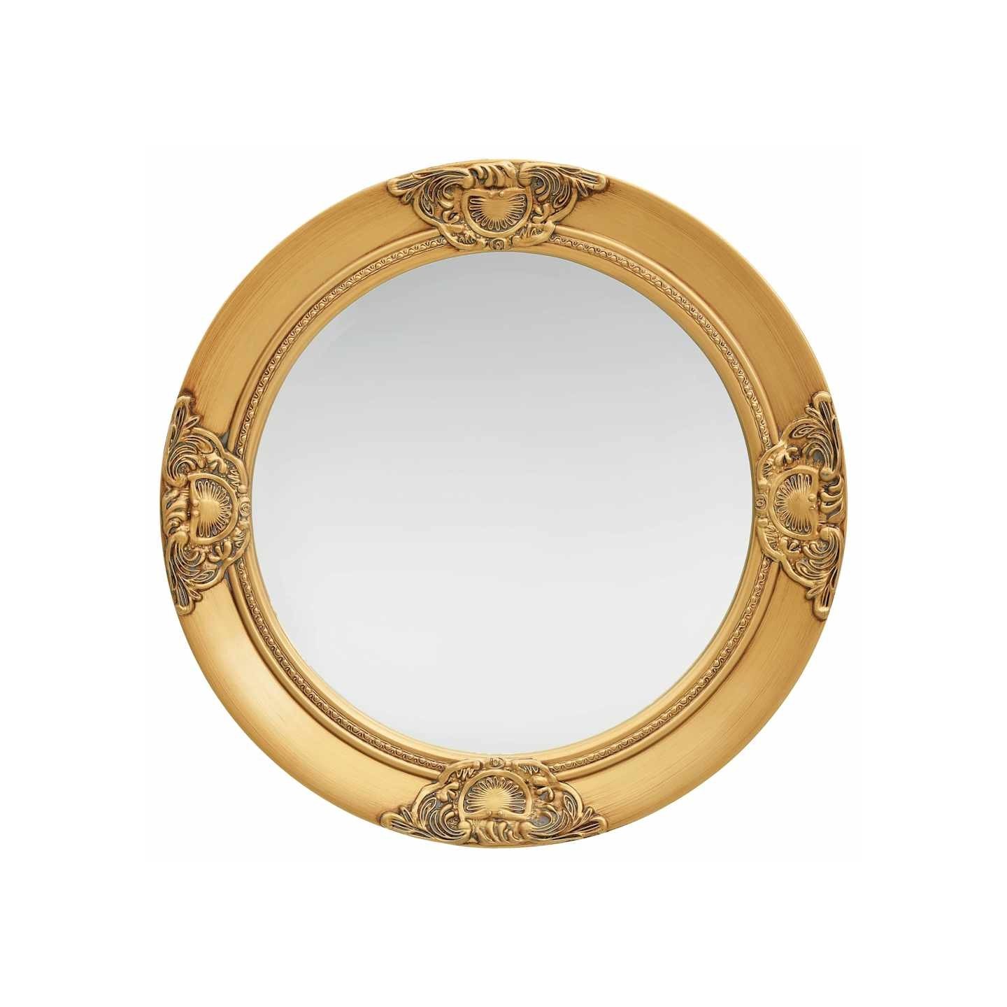 Miroir mural style baroque 50 cm Doré