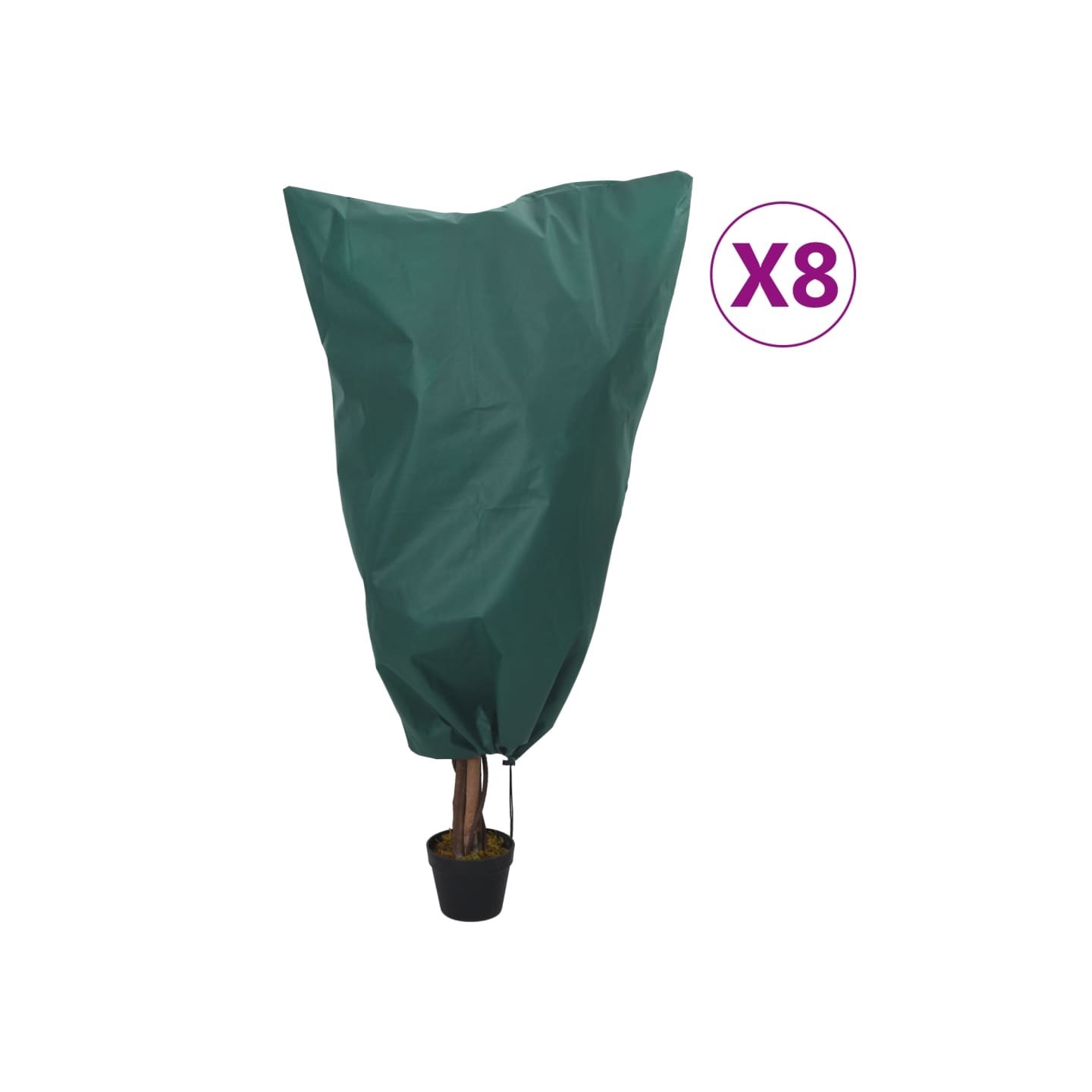 Housses de protection pour plantes avec cordon de serrage 8 pcs