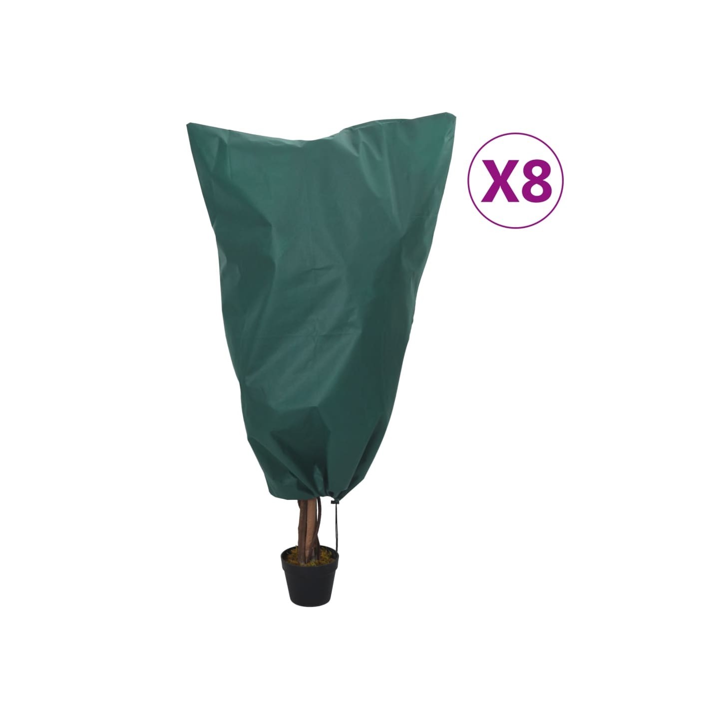 Housses de protection pour plantes avec cordon de serrage 8 pcs
