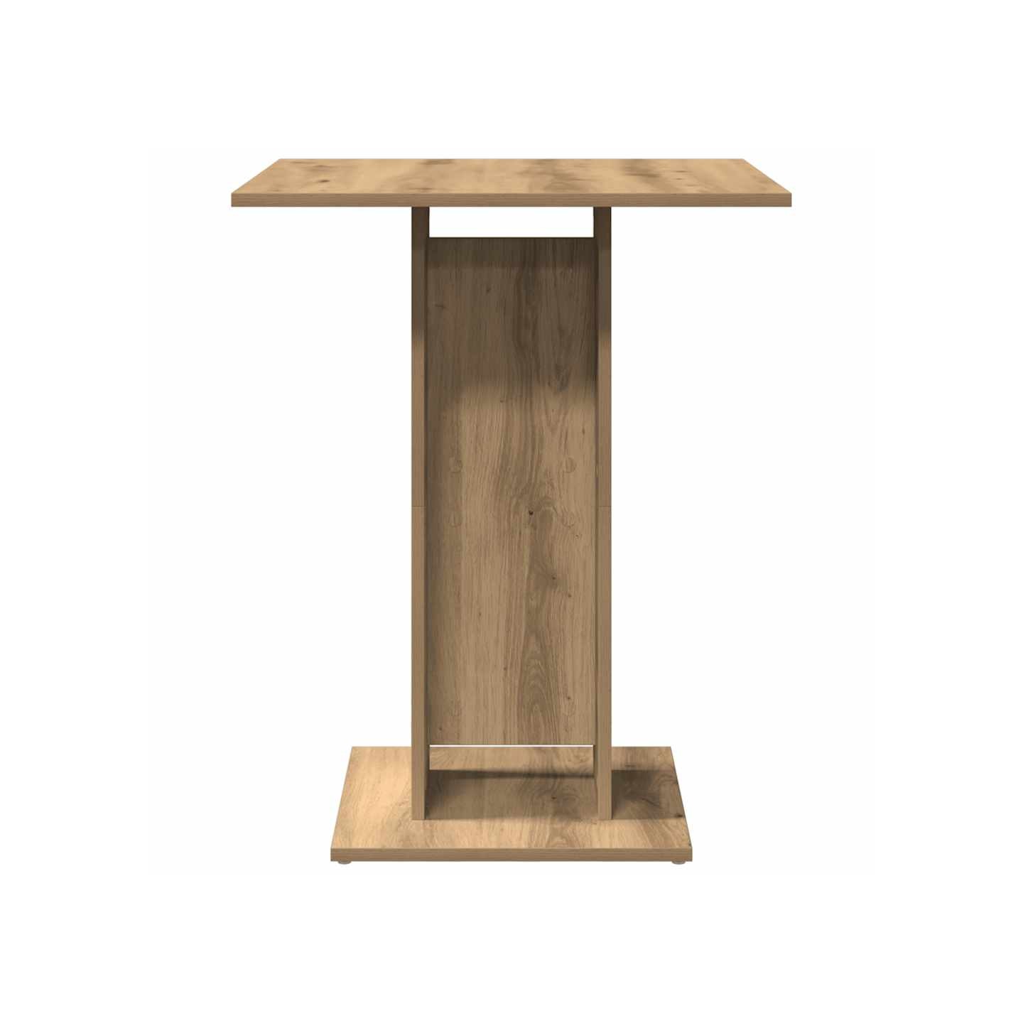 Table de bistro chêne artisanal 60x60x75 cm bois d'ingénierie