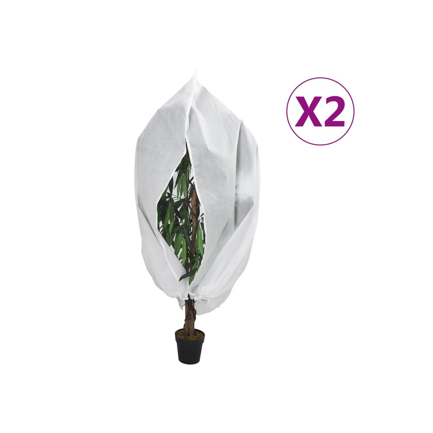 Housses de protection pour plantes avec fermeture éclair 2 pcs